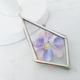 Cherish Collection - Earth’s Little Treasures - Preserved Butterflies Flowers Leaves Glass Locket Necklace