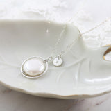 Amor Personalised Collection - Necklace Sterling Silver Freshwater Pearl Coin - Soul Made Boutique