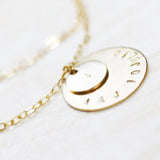 Amor Personalised Collection - Bracelet Layered Stacked Discs - Soul Made Boutique