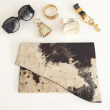 Statement Leather Hide Clutch