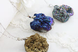 Adore Gemstone Collection - Druzy Raw Necklace - Soul Made Boutique