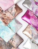 Floral Watercolor Unique Leather Accents Clutch